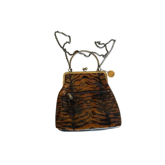 Patricia Nash 10th Anniversary - Cognac Tiger Leather‎ Novella Shoulder Bag - Picture 5 of 11